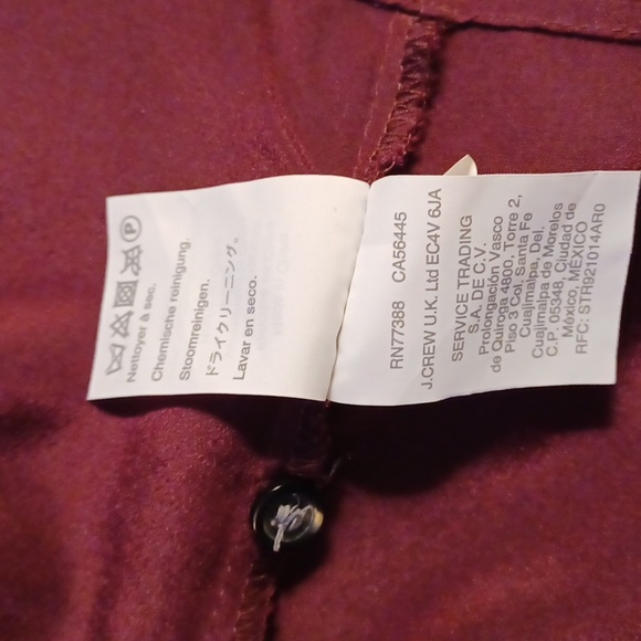 Madewell Burgundy Silk Ruffle- Hem Wrap Top With Tie. Size S - Picture 10 of 12